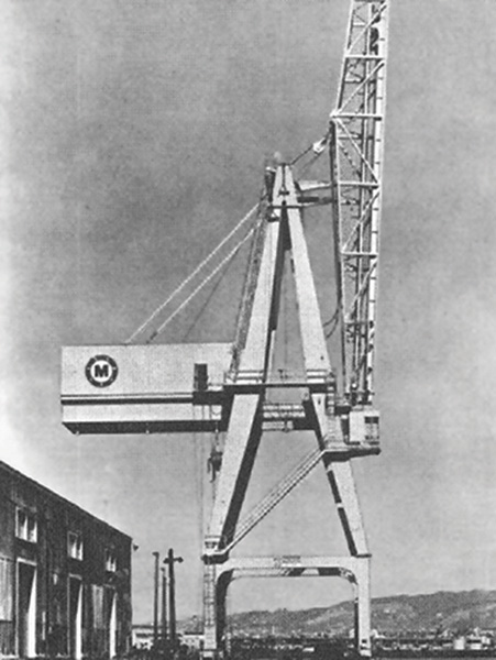 1958 Design of First Dockside Container Crane Structure