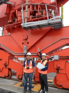 Base Isolated Crane at The Sendai Container Terminal