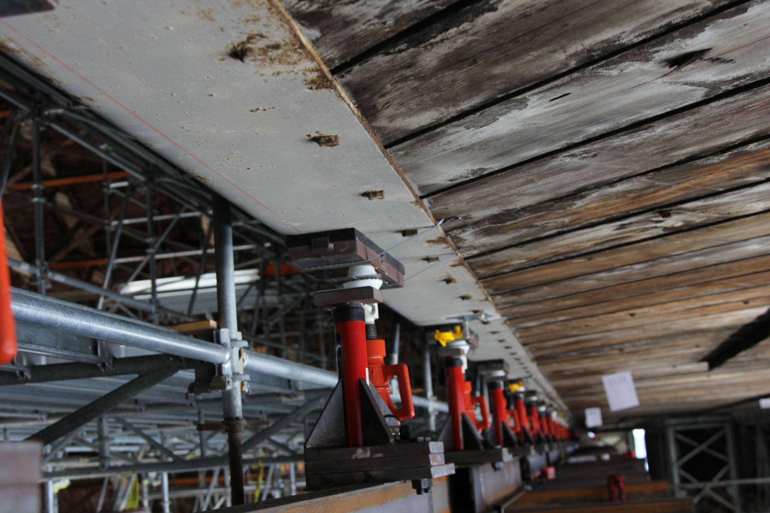 Moffett Field Hangar, Beam Jacking Procedure, Mountain View, California